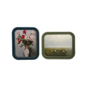 Marco de Fotos de Resina con Cuentas Belladec Royal, Decorativo Floral Vintage, Ligero, Ecológico, Hecho a Mano, Vertical, para Mesa - Product Image 4