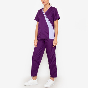 Hot Sale Doctor Uniforms Medical Nursing <b>Scrubs</b> Uniform <b>Scrub</b> Sets Short Sleeve Tops & Pants Women <b>Nurse</b> Uniform OEM Service - Product Image 1
