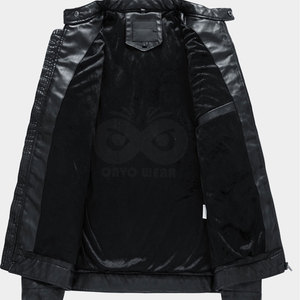Veste d'hiver pour homme en cuir, couleur unie, respirante, design personnalisé, streetwear, vente chaude, prix raisonnable - Product Image 3