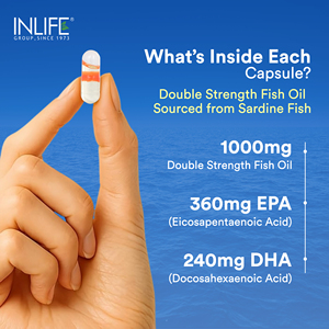 INLIFE Aceite de Pescado Omega 3 500mg Cápsulas Blandas 60 Unidades 36/24 EPA DHA Destilado Molecularmente Certificado GMP - Product Image 2