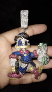 Pendientes de Plata de Ley Chapados en Oro Amarillo de 14k con Diamantes Clásicos de 2.50Ct para Hombre, Estilo Spike, Ideales para Fiestas - Product Image 2