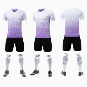 Conjunto de Uniforme de Fútbol Personalizado, Camiseta y Pantalones Cortos de Fútbol con Impresión Personalizada, Ropa Deportiva de Secado Rápido, Poliéster, Entrenamiento, Juego, Fábrica OEM ODM - Product Image 1