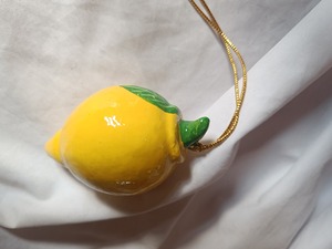 Décoration de Noël suspendue en verre pour arbre de Noël, motifs fruits (fraise, ananas, orange), ronde, taille personnalisable - Product Image 2