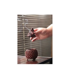 Wooden Incense Burner For <b>Bakhoor</b> With Brass Cup For <b>Oud</b> Fragrance And Arabic Style Decoration - Product Image 2