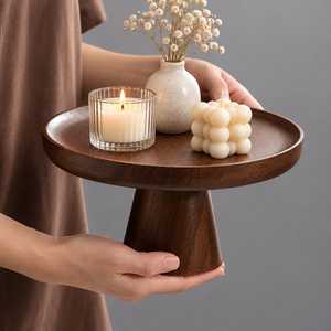 Handcrafted Wooden Cake Stand with Raised Pedestal Base for Cakes Pastries Desserts and Home Entertaining - Product Image 5