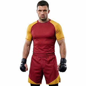Ensemble Rash Guard MMA de Compression Premium à Manches Courtes, Ensemble Rash Guard MMA OEM, Uniforme de Compression pour Hommes - Product Image 6