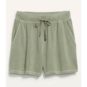 Shorts pour femmes 100% coton, décontractés, taille élastique, respirants, motif à carreaux délavé, 180g, avec poches, haute qualité, pour l'été - Product Image 3