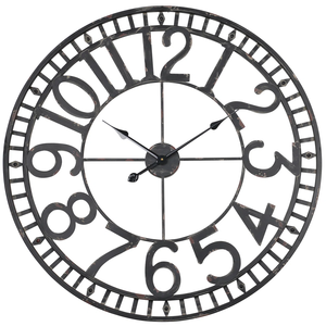 Reloj de Pared Redondo de Metal, Estilo Industrial, Analógico de Cuarzo, Decoración para Sala de Estar a Precio Económico - Product Image 3