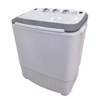 Lave-linge semi-automatique à double cuve SUDEX PWM-90 5KG, compact, pour usage domestique, avec fonction séchage, classe d'efficacité énergétique 3