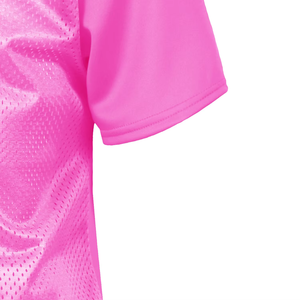 Maillot de baseball rose à col en V, manches courtes, maille respirante, unisexe, adulte, coupe classique, fermeture à boutons, couleur unie, vêtements de sport - Product Image 3