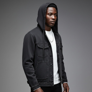 Chaqueta de Mezclilla para Hombre, Estilo Vintage, Manga Larga, Casual, Oversize, Ecológica, Resistente al Viento, Personalizable (OEM) - Product Image 5