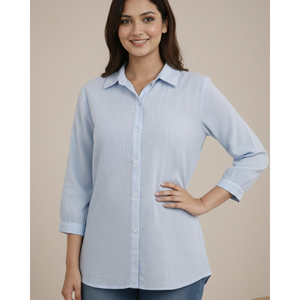 Camisa de algodón para mujer de alta calidad, corte holgado, comodidad diaria a un precio asequible de proveedor indio. - Product Image 1