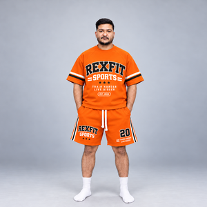 ชุดเสื้อยืดโอเวอร์ไซส์และกางเกงขาสั้นสำหรับผู้ชาย ลายกราฟิกสตรีทแวร์แบบกำหนดเอง ชุดลำลองฤดูร้อน 2 ชิ้น ขายส่งจากผู้ผลิต - Product Image 1