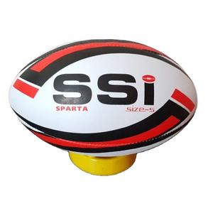 Pelota de Rugby de goma multicolor de tamaño 5 oficial de alta calidad, pelota de partido de entrenamiento duradera y vibrante, logotipo personalizable impermeable - Product Image 3