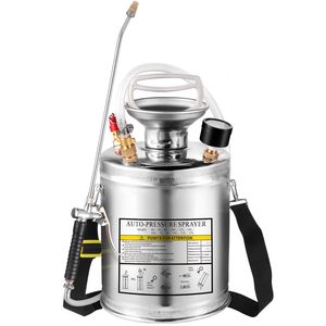 Spruzzatore in Acciaio Inox da 1 Gallone con Asta da 12 Pollici e Tubo Rinforzato da 3 Piedi, Pompa Manuale con Manometro e Valvola di Sicurezza - per Uso Domestico e in Giardino - Product Image 3