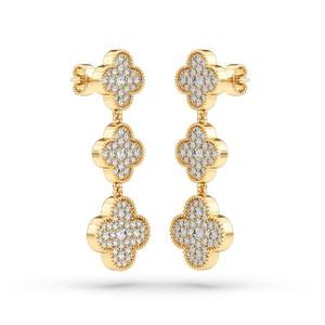 Pendientes de Diamantes Rikhava de Oro Blanco de 10K y 4.31ct, Fabricación Profesional en Línea, Diseño Único, Empaque Elegante para Regalo - Product Image 4