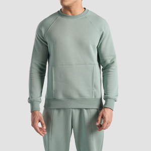 Conjunto Deportivo Personalizado para Hombre, Sudadera de Cuello Redondo y Pantalones Jogger de Felpa de Algodón, Ropa Deportiva Casual Cálida, Proveedor OEM al por Mayor - Product Image 4