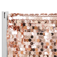 Rideaux suspendus en sequins de grande taille, or brillant, artificiels, de luxe moderne, pour mariage, événement, fête, Noël