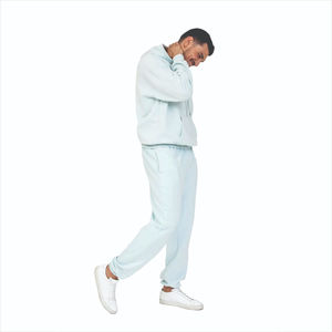 Modern Men's Sherpa <b>Lined</b> Hoodie Cotton Blend <b>Fleece</b> Relaxed Fit Pullover <b>Sweatshirt</b> Warm Hood Kangaroo Pocket Winter - Product Image 6