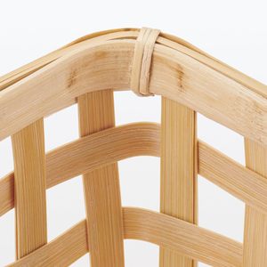Panier de rangement rond en bambou tressé, organisateur pour la maison, accessoires de cuisine, conteneur alimentaire, panier à linge pour salle de bain - Product Image 4