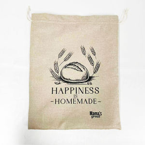 Sac à pain en jute grande capacité avec fermeture à cordon pour le stockage du pain et l'utilisation en cuisine - Product Image 5