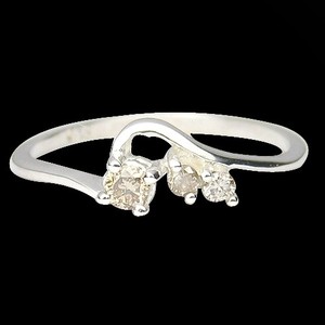 Anillo de Diamantes de Plata de Ley 925 para Mujer, Corte Brillante Redondo, Color G, Diamante Natural, Estilo Clásico de Compromiso - Product Image 1
