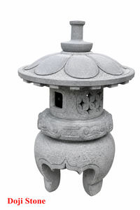 โคมไฟหินทรายญี่ปุ่นแบบดั้งเดิม Doji Stoneware รุ่น DJ03 ขนาด 45 ซม. สำหรับตกแต่งสวน บ่อน้ำ และสระน้ำกลางแจ้ง - Product Image 5