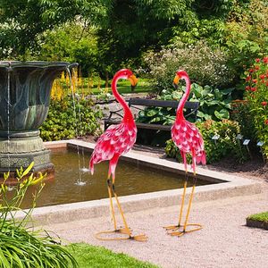 Juego de Adornos de Jardín con Diseño de Flamencos, 2 Piezas, Estatuas Elegantes - Product Image 3
