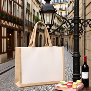 Bolsa de Yute Reutilizable de Alta Calidad con Asa Acolchada de Algodón y Base Resistente - Product Image 5