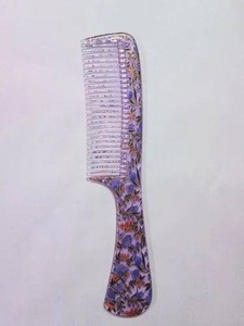 Peigne en résine professionnel pour barbier, coiffure de salon, écologique, décoration DIY, haute qualité, forme personnalisée ILAHI, art populaire Uttar - Product Image 3