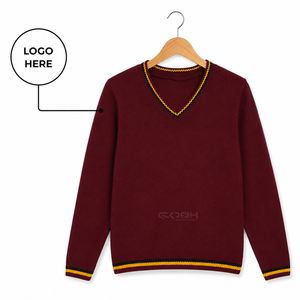 เสื้อคาร์ดิแกนอะคริลิกถักนิตติ้ง Cosh International Sisterhood Sorority แขนยาว แต่งขอบสีตัดกัน สวมใส่ได้ในฤดูใบไม้ร่วง แบบคลาสสิก - Product Image 1