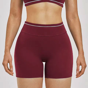 Shorts Deportivos Negros de Cintura Alta con Ribete Gris, Lavado Enzimático, Mezcla de Algodón Holgada, Estampado Floral, Cierre con Cordón, Ropa Deportiva para Mujer - Product Image 5