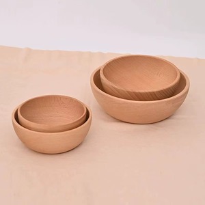 Juego de Tazones de Madera Artesanal, Diseño Clásico, Ecológico, Duradero, No Tóxico, Personalizable, para Uso Doméstico, Fiestas, Ensaladas - Product Image 4