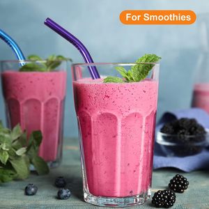 Set de Pajitas Reutilizables de Acero Inoxidable para Bebidas, Jugos, Smoothies y Cócteles, Duraderas, Ecológicas y Portátiles, Venta Directa - Product Image 4