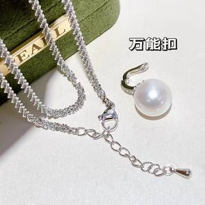 Collar de Perlas de Agua Dulce Naturales Estilo Edison con Cierre Universal, Colgante de Perla Individual de 11-12 mm, Accesorio de Joyería - Product Image 3