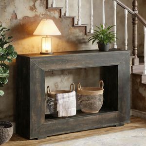 Consolle Rustica in Legno Stile Fattoria con Vano Contenitore per Ingresso o Divano - Categoria Prodotti: Consolle - Product Image 4