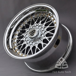 722Auto <span class=keywords><strong>BB</strong></span> Sport Jante en alliage large multi-rayons à déport profond pour voiture de tourisme, 15 16 17 18 19 pouces, 4X100/114.3 5X112/120, chromée - Product Image 4