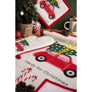 Guanto da Forno Excelsa in Cotone Pronto per Natale Multicolore 32xH2x18 Cm - Product Image 3