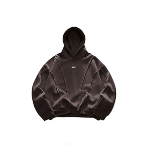 Sweat à capuche épais pour homme avec panneaux cousus, en molleton de coton surdimensionné, style streetwear, fabrication sous marque privée - Product Image 4