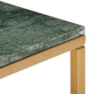 Petite table basse en pierre véritable verte durable avec finition marbre - Product Image 4