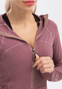 Chaqueta Deportiva de Yoga para Mujer, Corte Ajustado, Ligera, con Cierre Completo, Estilo Moderno, Estampado en Contraste de Color, para Correr - Product Image 6
