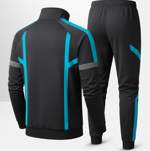 <b>Men's</b> Modern Sportswear Tracksuit Set Durable Athletic <b>Jacket</b> with Matching Jogger Track Pants for Training Running Fitness - Product Image 4