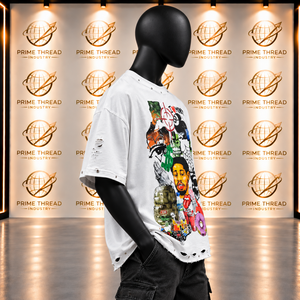 Wholesale Customize Men's Screen Printing <b>T</b> <b>Shirt</b> Men Oversized Heavyweight Cotton Streetwear Printed Boxy Fit Tees - Product Image 2