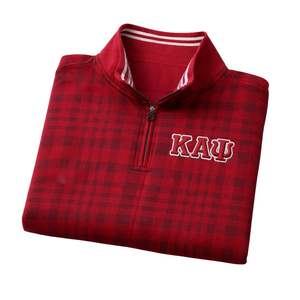 Sudadera con Cierre de Cremallera de 1/4 con Diseño a Cuadros de 3 Letras de Kappa Alpha Psi, Ropa de Fraternidad Griega con Diseño Clásico, Comodidad Premium y Ajuste Elegante - Product Image 6