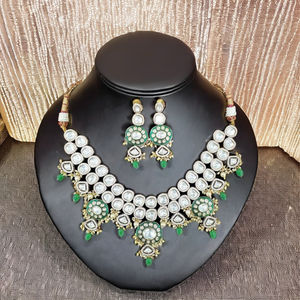 Montana N630สร้อยคออัลลอยด์แบบดั้งเดิมเครื่องประดับชุดเครื่องประดับที่ดีชุบทองทองแดงไข่มุกเพชรสำหรับเป็นของขวัญแต่งงานชุดเครื่องประดับแฟชั่น - Product Image 1