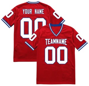 Camiseta de Fútbol Americano Personalizada al por Mayor, Nuevo Diseño con Patrón Personalizado, Manga Corta, Material de Malla, Unisex - Product Image 2