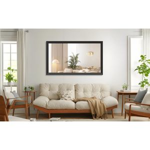 Modern Rectangle Bathroom <b>Mirror</b> 60\"x36\" Oversized <b>Large</b> Wall <b>Mirror</b> with Black <b>Frame</b> Decorative for Living Room or Bedroom - Product Image 2