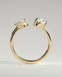 Anillo de compromiso Velentora Marquise y Pear Toi et Moi con diamantes cultivados en laboratorio, certificado por IGI - Product Image 2