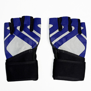 Gants d'entraînement de musculation unisexes de haute qualité en PU rose à demi-doigts avec logo personnalisé HANDSCHUHE INDUSTRIES - Product Image 1