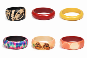 กำไลข้อมือเรซิ่นผู้หญิง ดีไซน์หรูหรา ทรงหนา แฟชั่นทันสมัย ทำมือ FAIZA CRAFT - Product Image 2